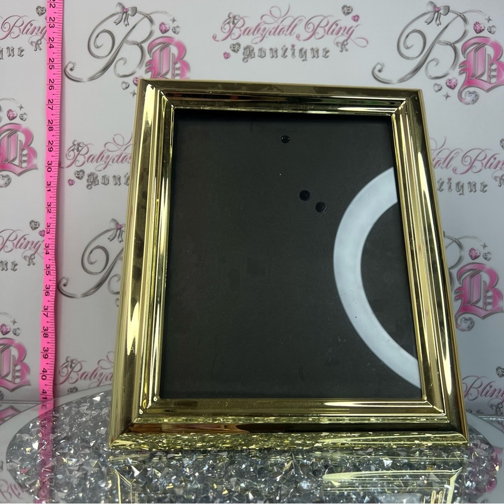 Stand Up Gold Picture Frame-Glass with a velvet backing.